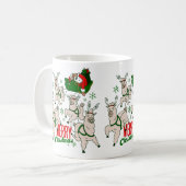 Mug noël père Noël sloth llamas (Devant gauche)