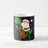 Mug Noël Père Noël T-rex Dinosaur Sleigh (Centre)