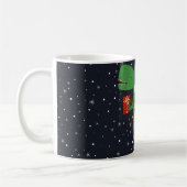 Mug Noël Père Noël T-rex Dinosaur Sleigh (Gauche)