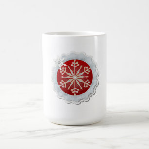 Mug Noël personnalisable de conception de flocon de