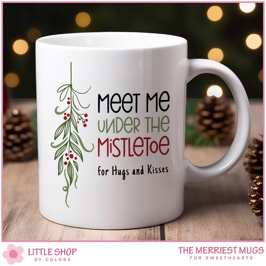 Mug Noël personnalisable sous le gui