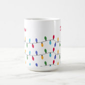 Mug Noël personnalisé Coloré String de lumières (Centre)