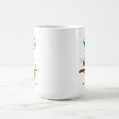 Mug Noël personnalisé de hibou et de bleuet (Centre)