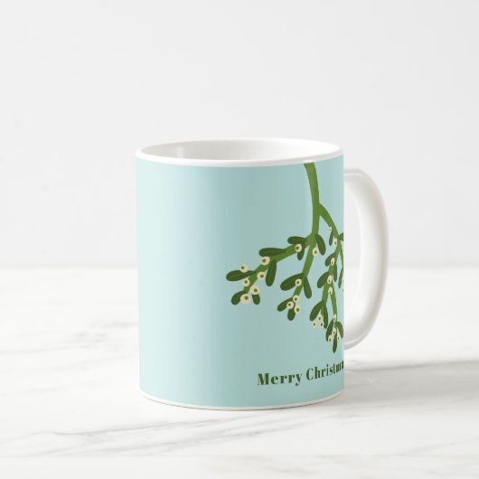 Mug Noël personnalisé de Mistletoe (Devant droit)