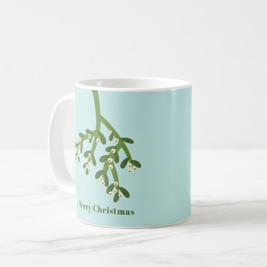 Mug Noël personnalisé de Mistletoe (Devant gauche)