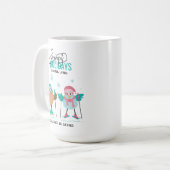 Mug Noël personnalisé de ski (Devant gauche)