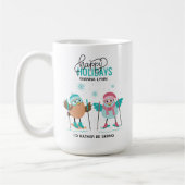 Mug Noël personnalisé de ski (Gauche)