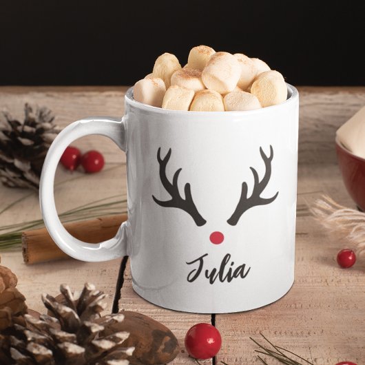 Mug Noël Personnalisé Des Antlers De Cerfs