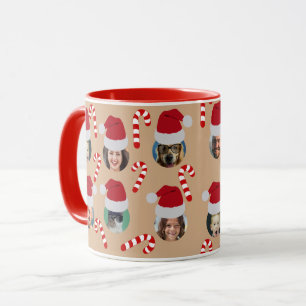 Mug Noël personnalisé drôle photo Chapeaux de Père Noë