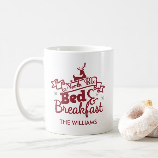 Mug Noël personnalisé du Pôle Nord (Avec donut)