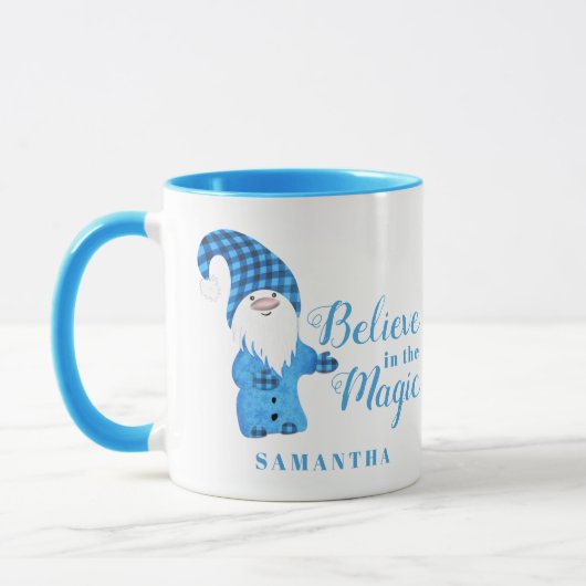 Mug Noël personnalisé Gnome Vacances d'hiver (Gauche)