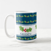 Mug Noël personnalisé Holly & Berries (Gauche)