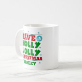 Mug Noël personnalisé Holly Jolly Noël (Devant gauche)
