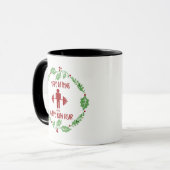 Mug Noël personnel drôle Liftmas de forme physique (Devant gauche)