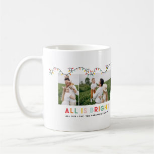 Mug Noël photo collage arc-en-ciel mignon plaisir