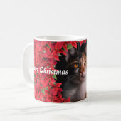 Mug Noël photo d'un animal de compagnie personnalisé (Devant gauche)
