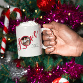 Mug Noël Photo moderne Calligraphie Simple Amour