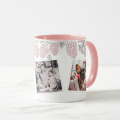 Mug NOEL Pine Rose Cône Blanc Photo de Noël (Devant droit)