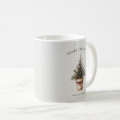 Mug Noël pinecone arbre rustique vacances sur mesure (Devant droit)