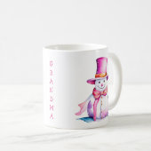 Mug Noël Pink et Snowman personnalisés (Devant droit)