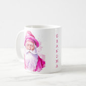 Mug Noël Pink et Snowman personnalisés (Devant gauche)