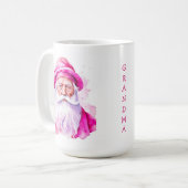 Mug Noël Pink et Snowman personnalisés (Devant gauche)