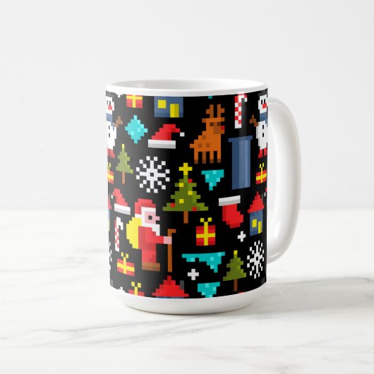 Mug Noël Pixel (Devant droit)