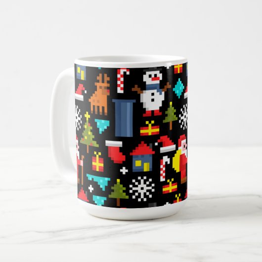 Mug Noël Pixel (Devant gauche)