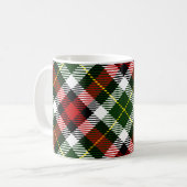 Mug Noël Plaid Monogramme INITIAL Festive (Devant gauche)