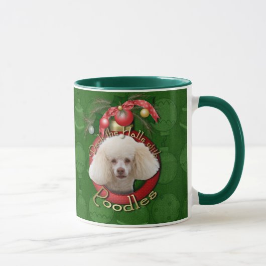 Mug Noël - plate-forme les halls - caniches - blanc (Droite)