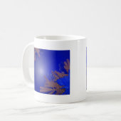 Mug Noël Poinsettia Bleu (Devant gauche)