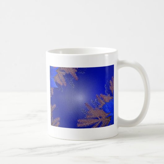 Mug Noël Poinsettia Bleu (Droite)