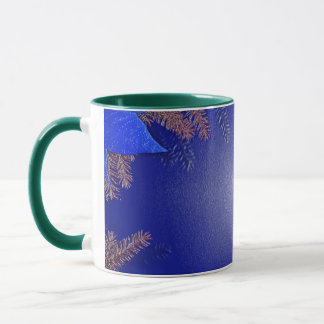 Mug Noël Poinsettia Bleu I