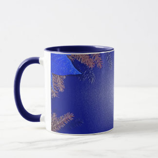 Mug Noël Poinsettia Bleu I