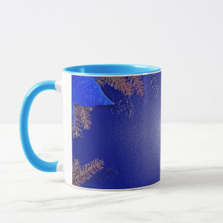 Mug Noël Poinsettia Bleu I