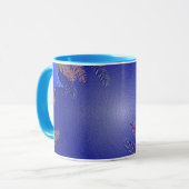 Mug Noël Poinsettia Bleu I (Devant gauche)