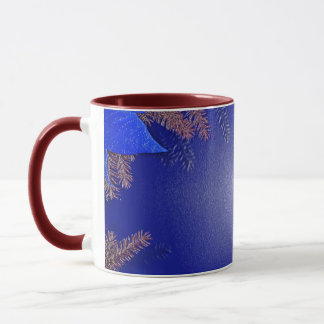 Mug Noël Poinsettia Bleu I