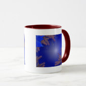 Mug Noël Poinsettia Bleu I (Devant droit)