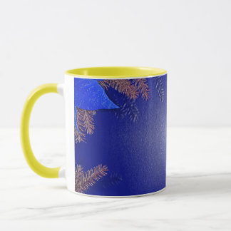 Mug Noël Poinsettia Bleu I