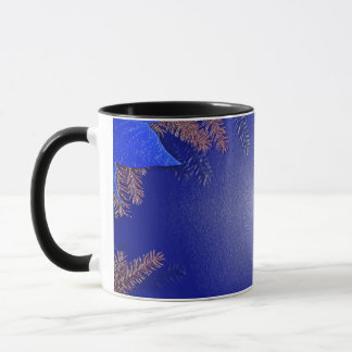 Mug Noël Poinsettia Bleu I