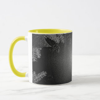 Mug Noël Poinsettia noir et gris