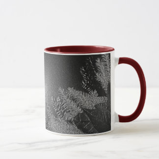 Mug Noël Poinsettia noir et gris