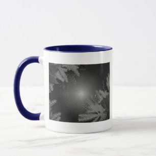 Mug Noël Poinsettia Noir Et Gris I