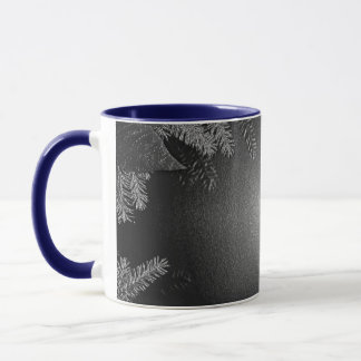 Mug Noël Poinsettia Noir Et Gris I