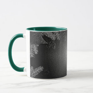 Mug Noël Poinsettia Noir Et Gris I