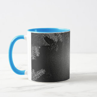 Mug Noël Poinsettia Noir Et Gris I