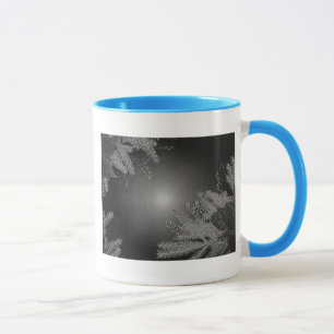 Mug Noël Poinsettia Noir Et Gris I