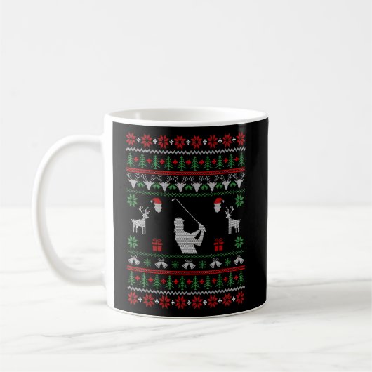 Mug Noël pour les golfers femmes Golf Vilain Noël (Gauche)