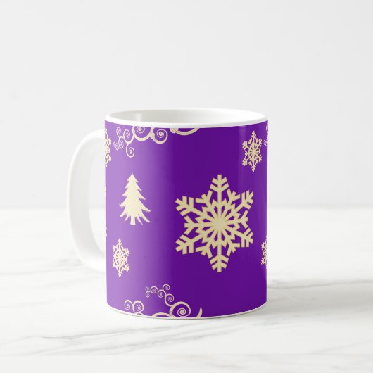 Mug Noël pourpre (Devant gauche)