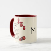 Mug Noël QUE LE SEIGNEUR VOUS BÉNISSE Monogramme (Devant gauche)